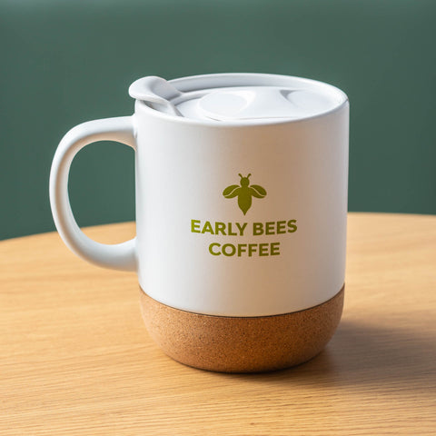 Ceramic Mug Cork '' Early Bees Coffee ''