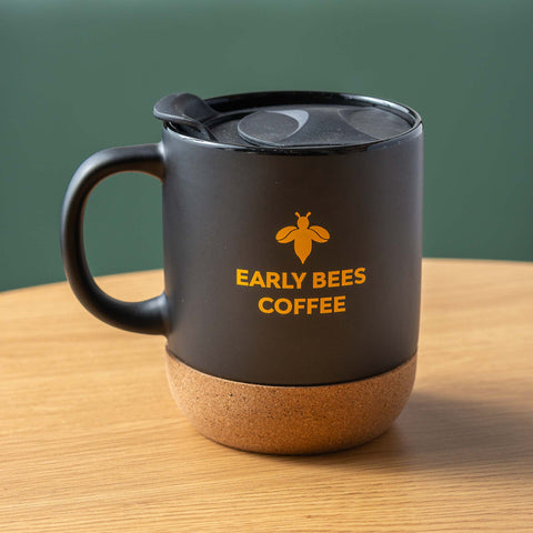 Ceramic Mug Cork '' Early Bees Coffee ''